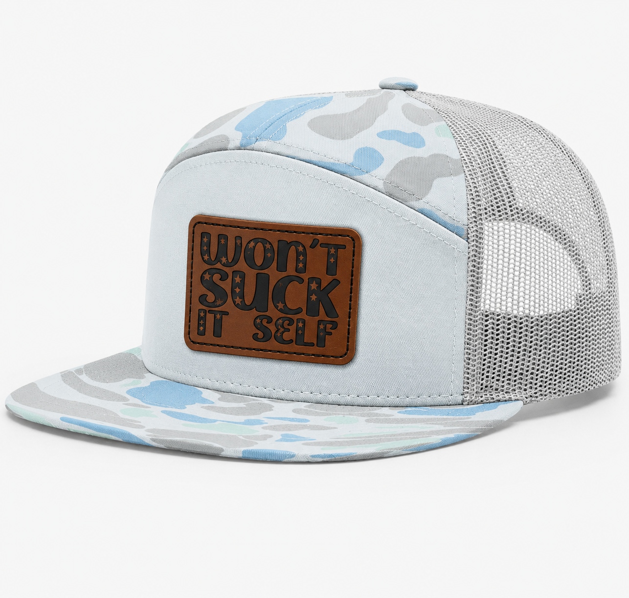 Wont Suck Itself Leather Patch Hat