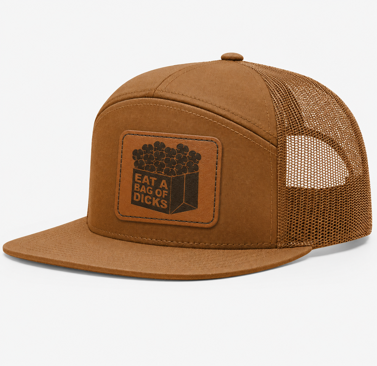 Eat A Bag Of Dicks Leather Patch Hat