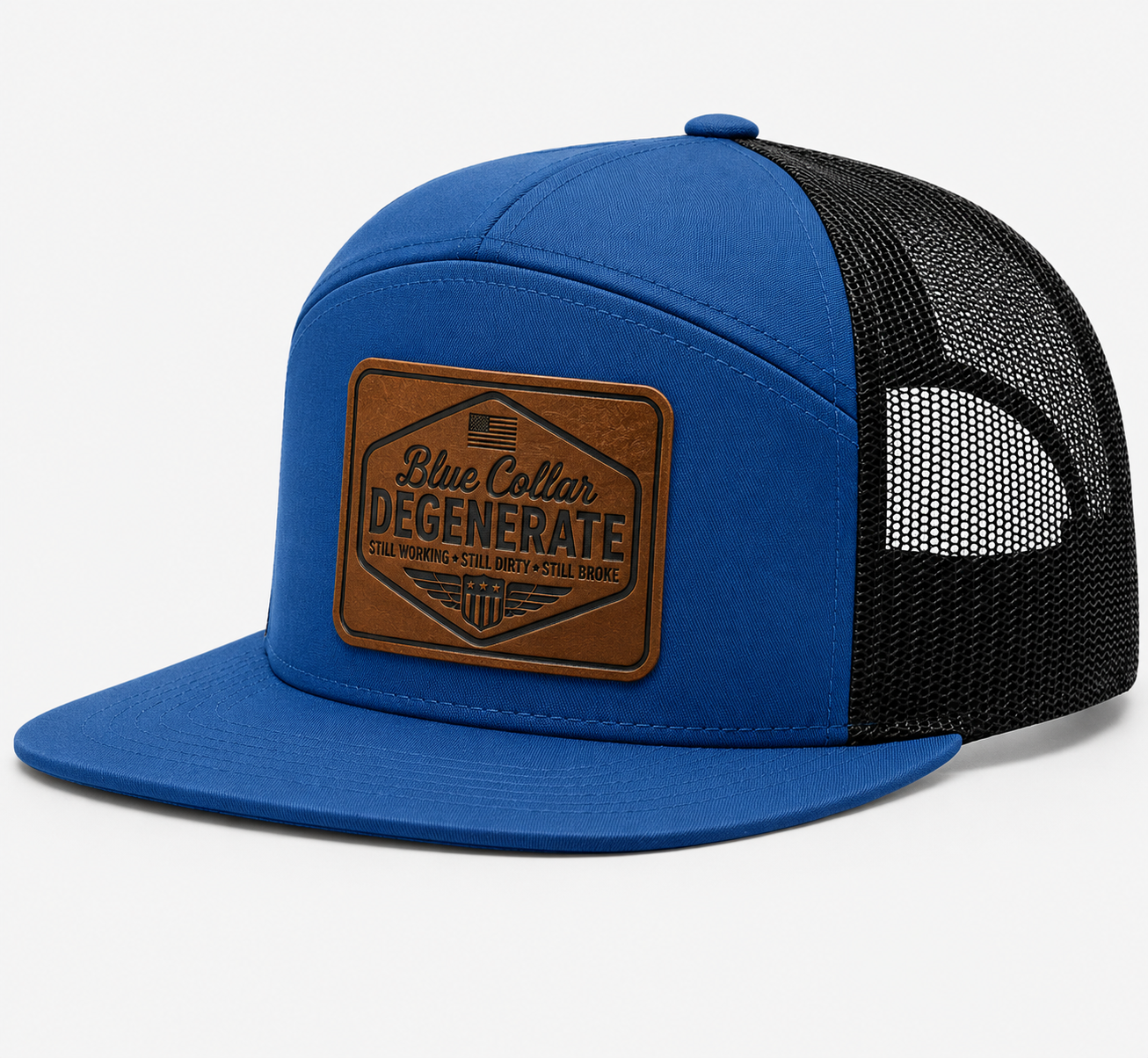 Blue Collar Degenerate Leather Patch Hat