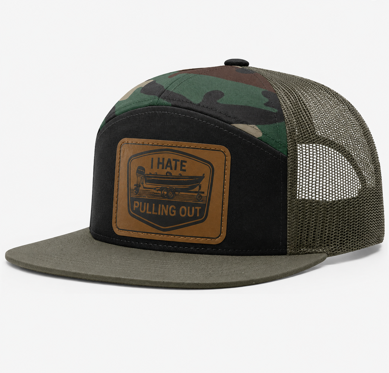 I Hate Pulling Out Leather Patch Hat