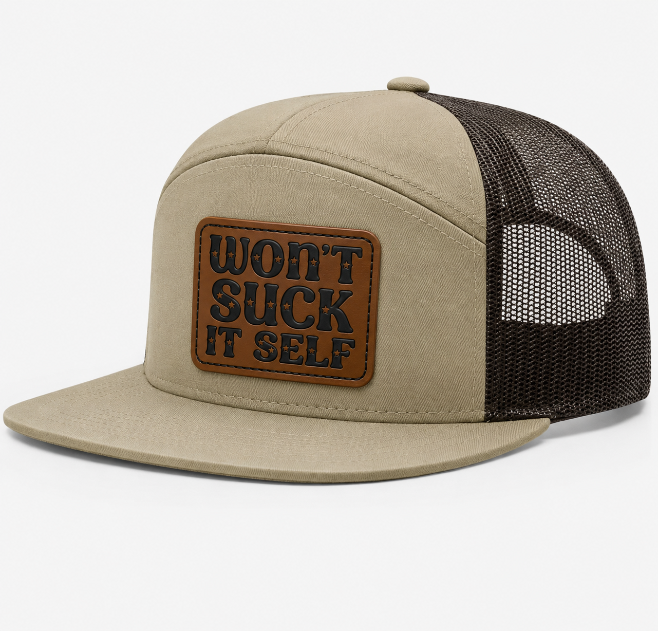 Wont Suck Itself Leather Patch Hat