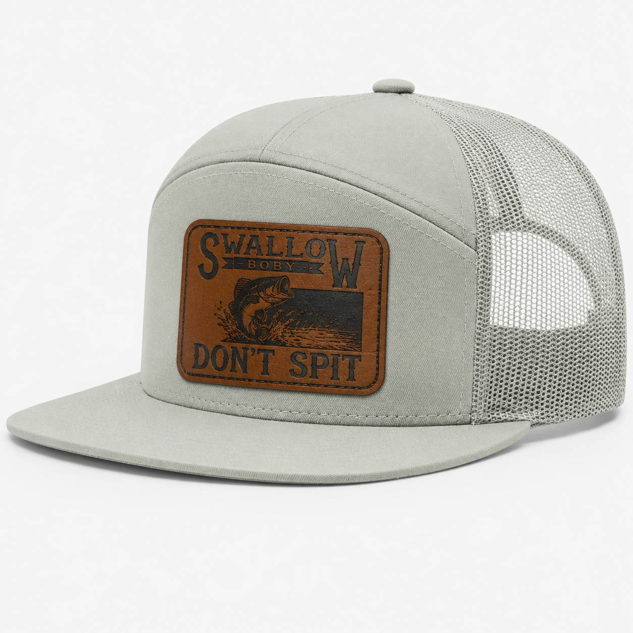 Swallow Baby Don't Spit Leather Patch Hat