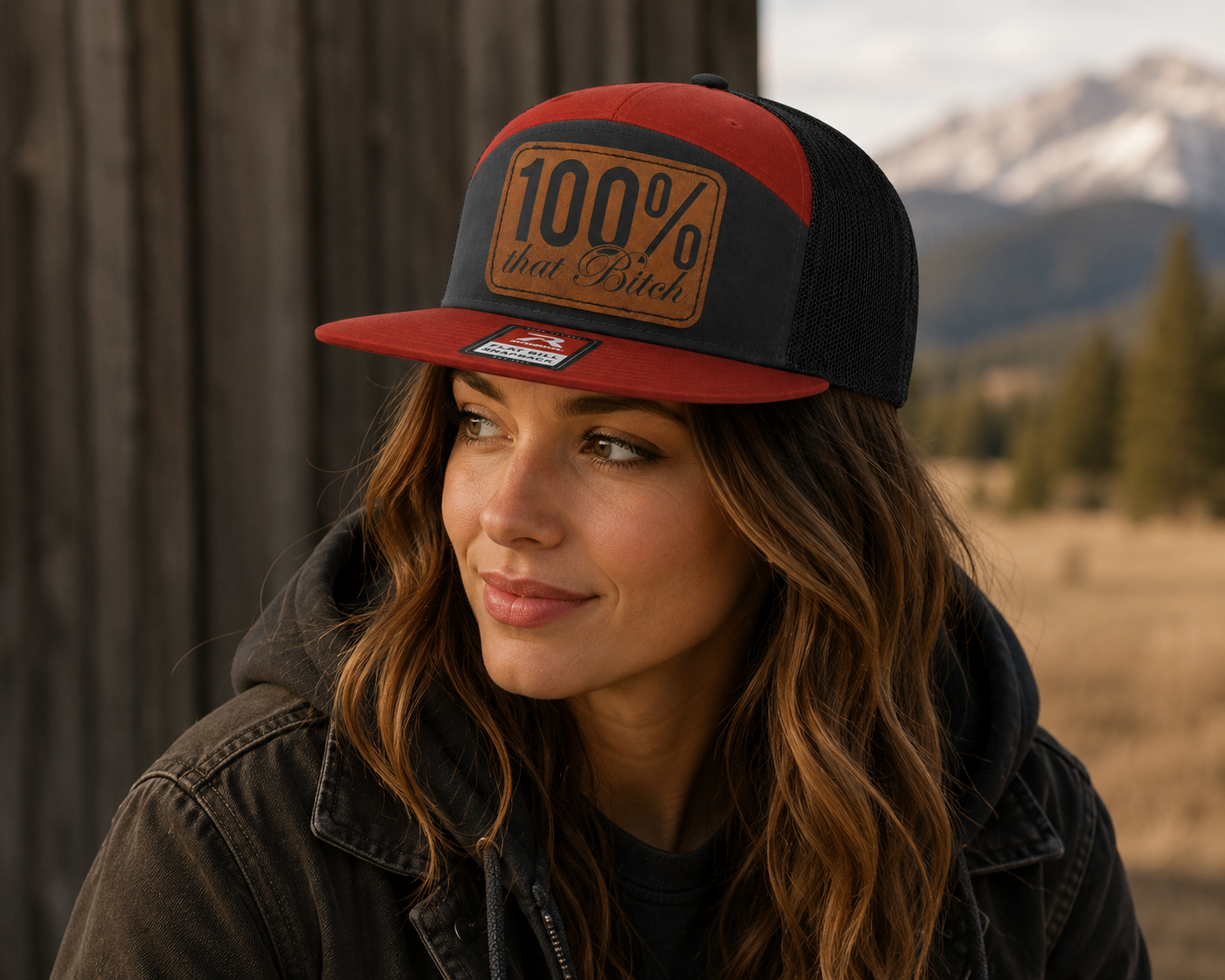 100% Percent That Bitch Leather Patch Hat