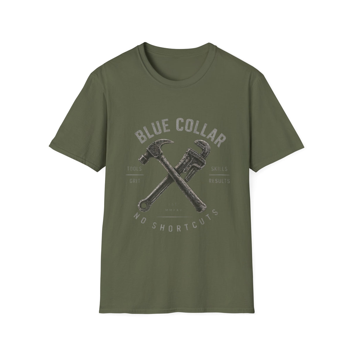 Blue Collar No Shortcuts - T-Shirt