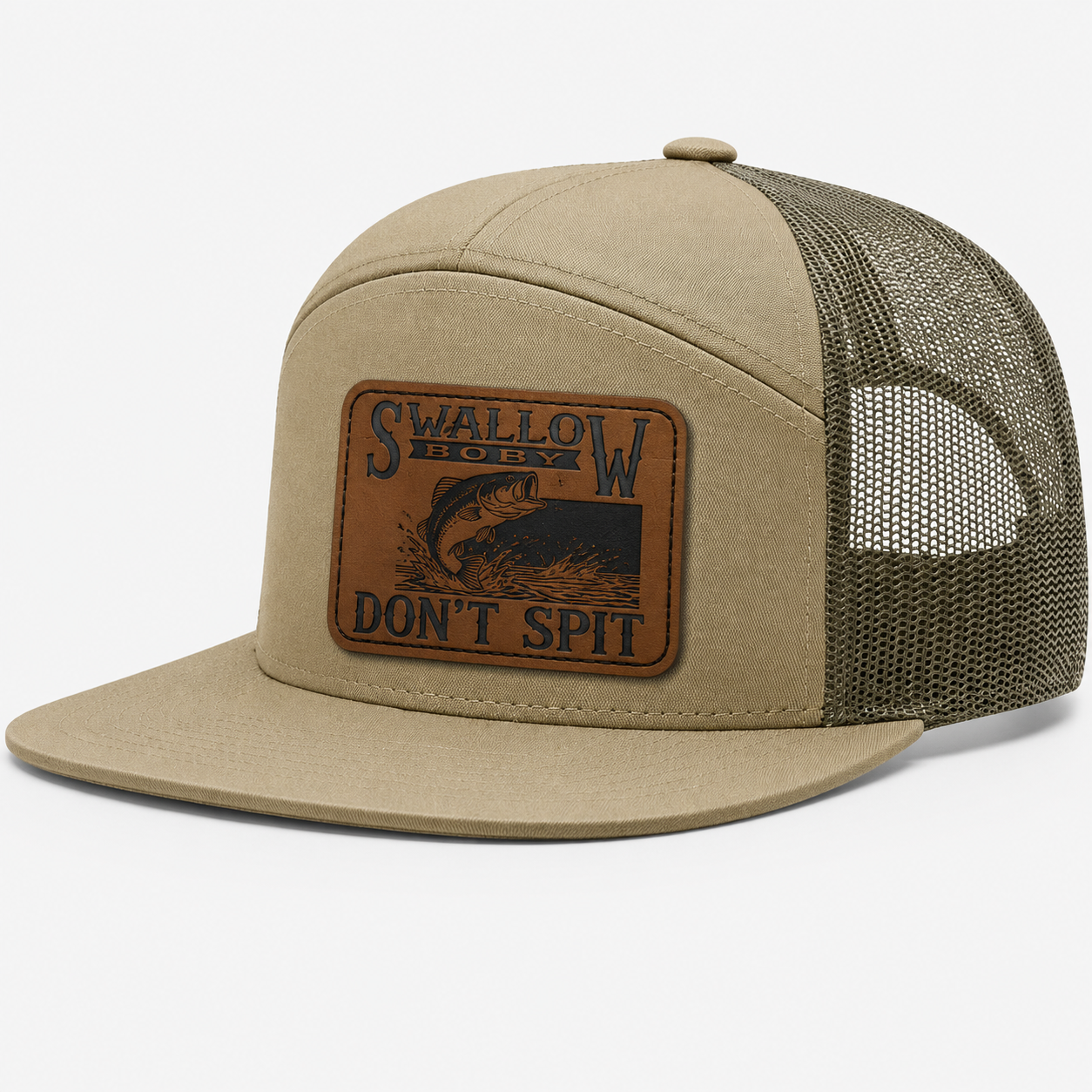 Swallow Baby Don't Spit Leather Patch Hat
