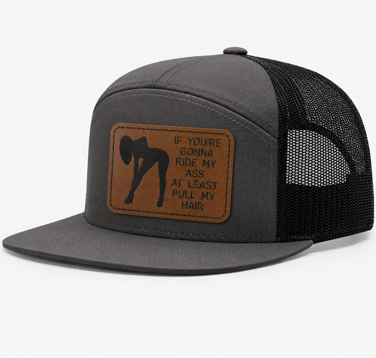 Ride My Ass, Pull My Hair Leather Patch Hat