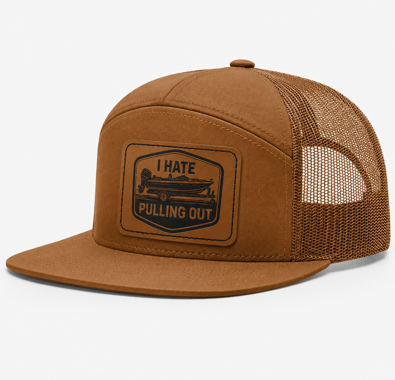 I Hate Pulling Out Leather Patch Hat