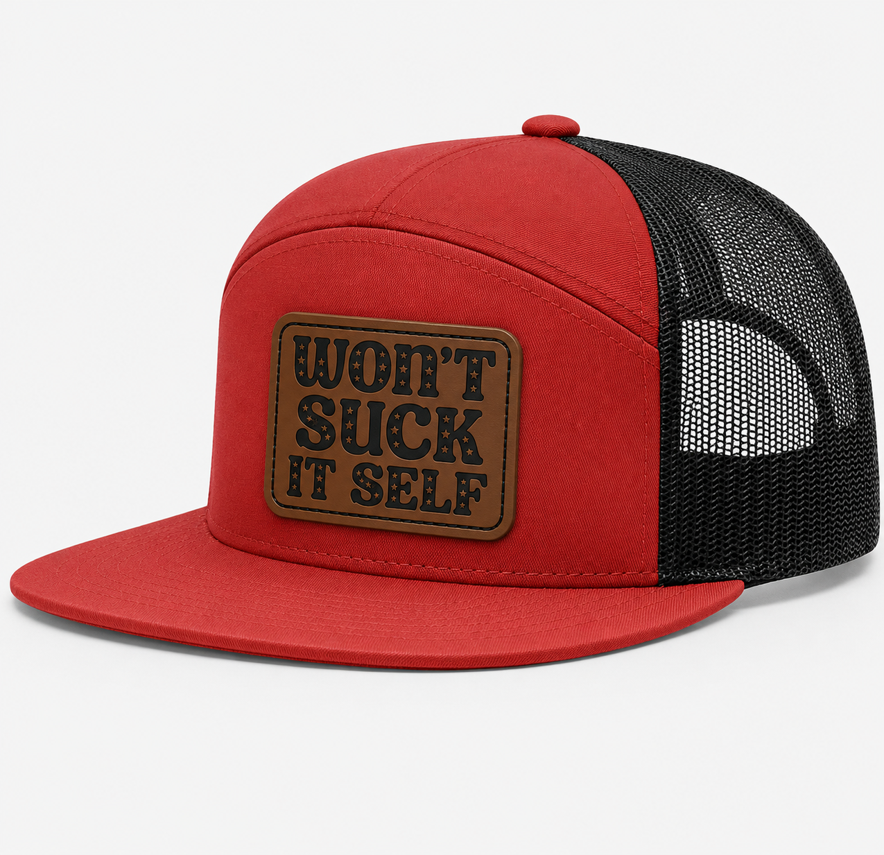 Wont Suck Itself Leather Patch Hat