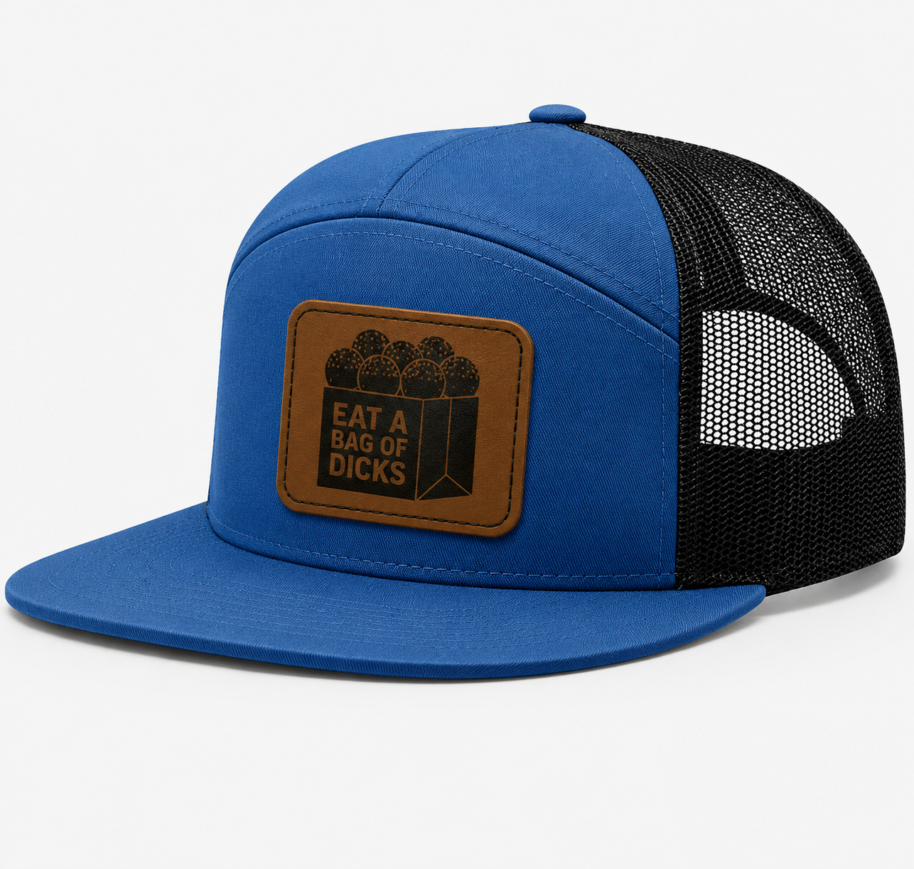 Eat A Bag Of Dicks Leather Patch Hat