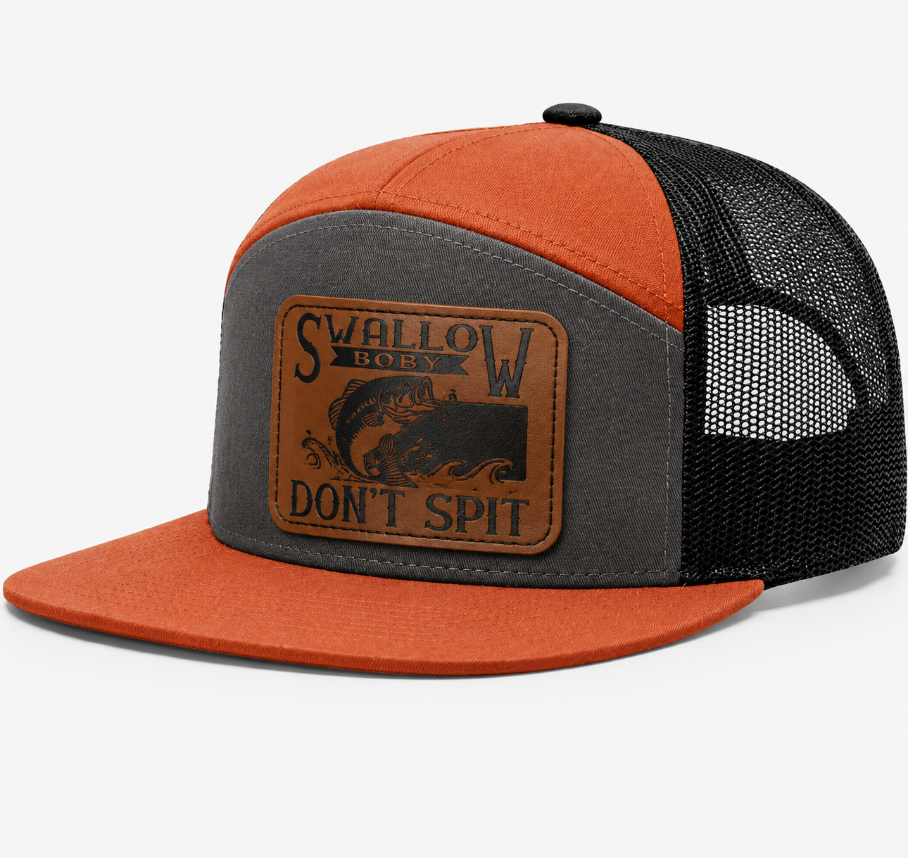Swallow Baby Don't Spit Leather Patch Hat