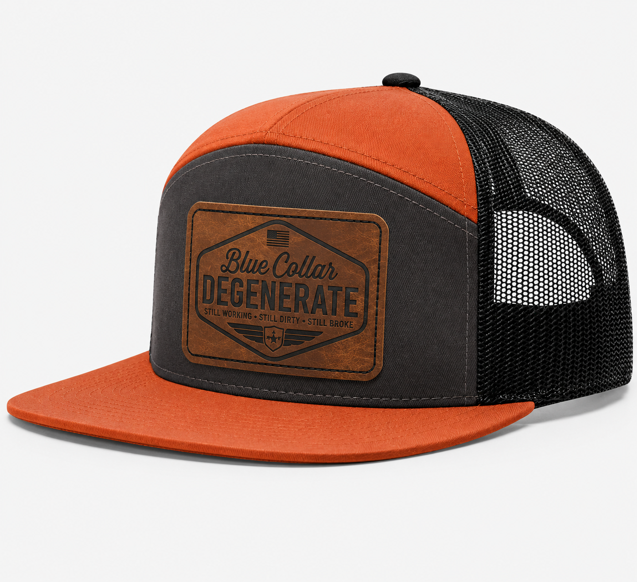 Blue Collar Degenerate Leather Patch Hat