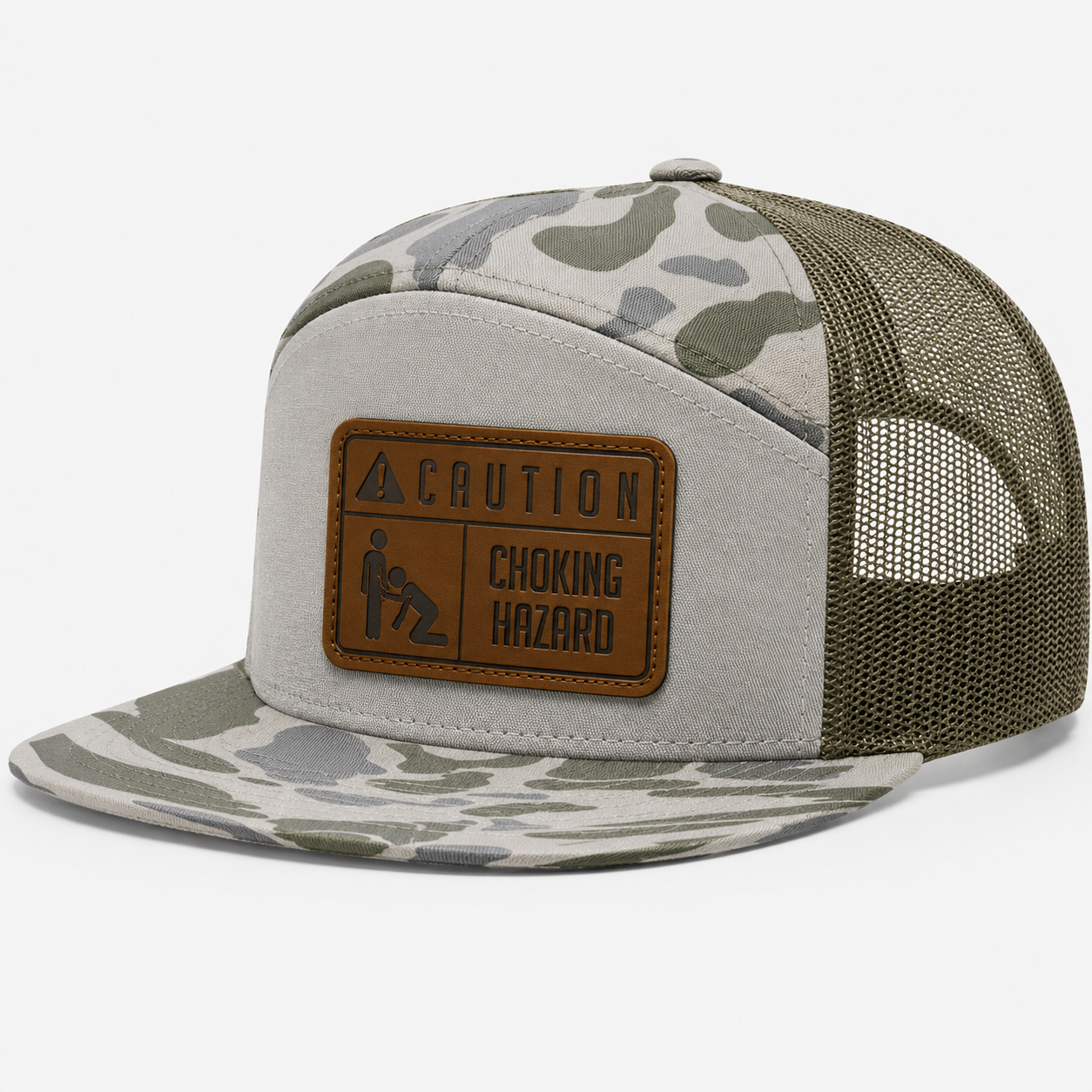 Caution Choking Hazard Leather Patch Hat