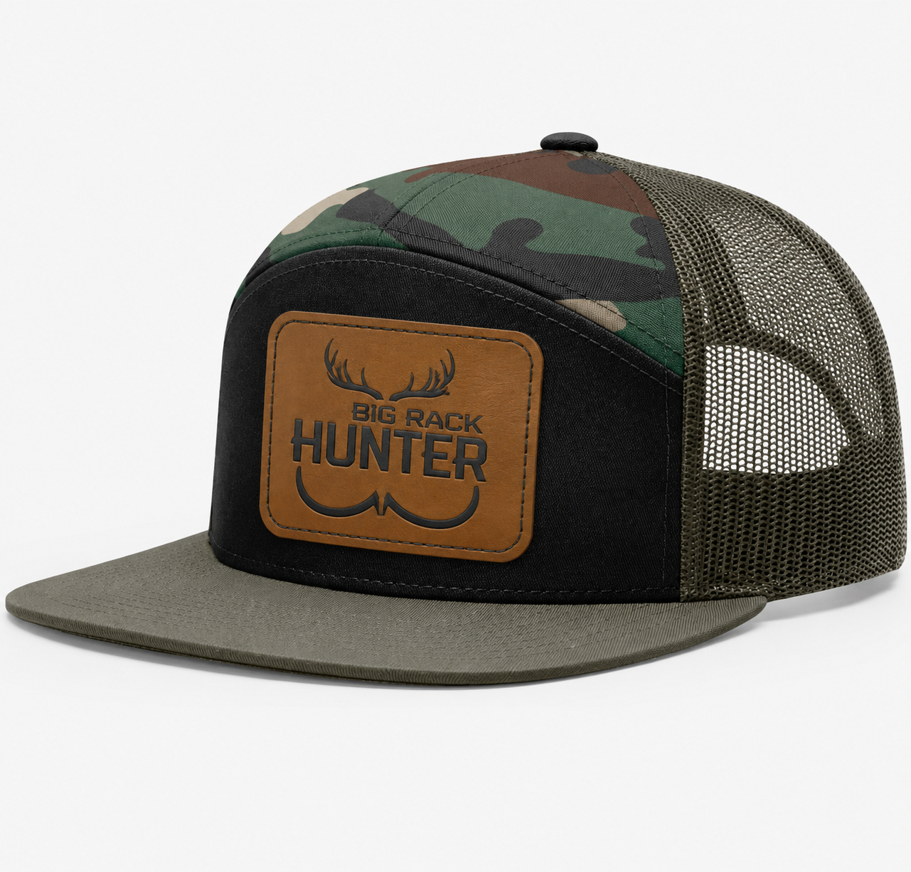 Big Rack Hunter Leather Patch Hat