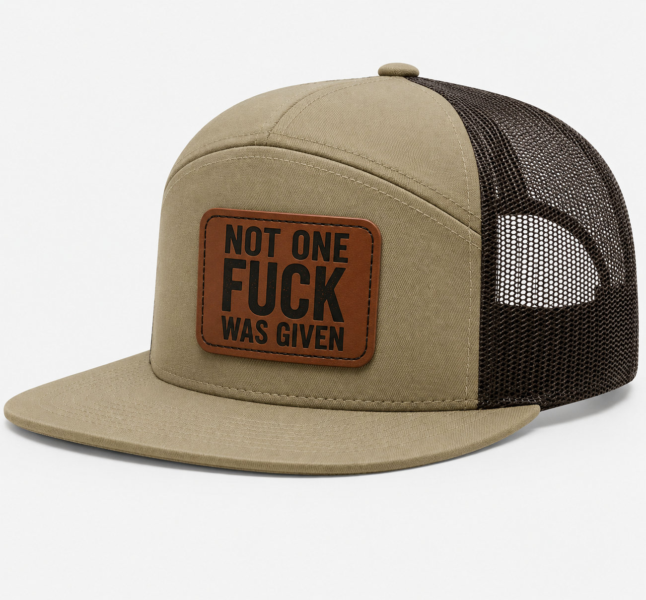 Not One Fuck Was Given Leather Patch Hat