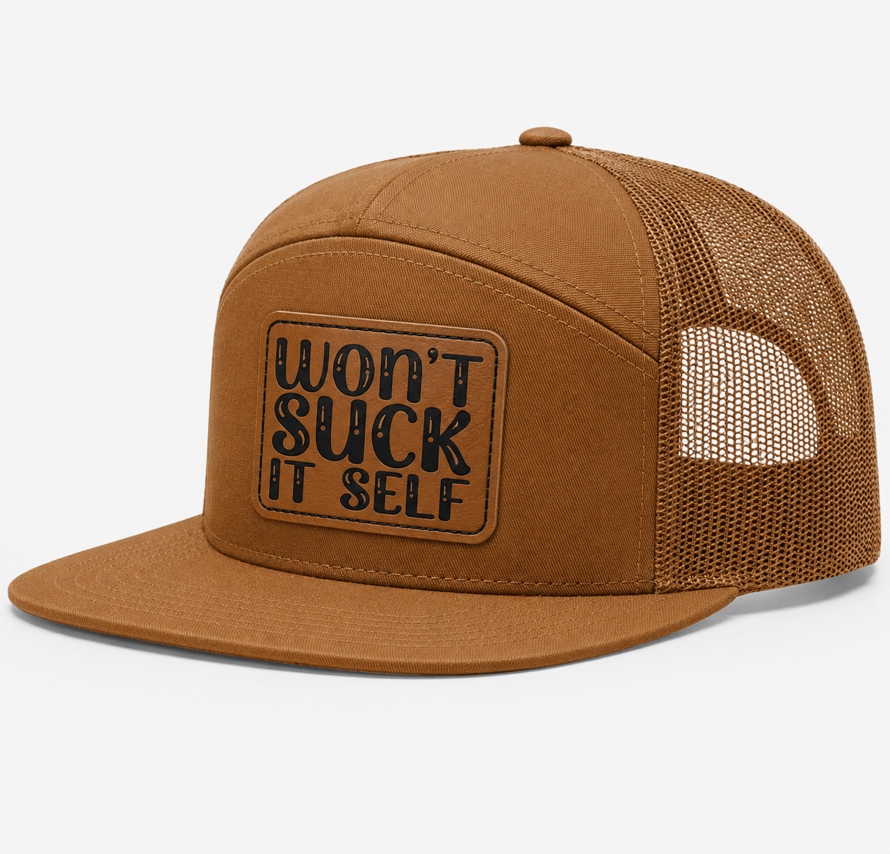 Wont Suck Itself Leather Patch Hat