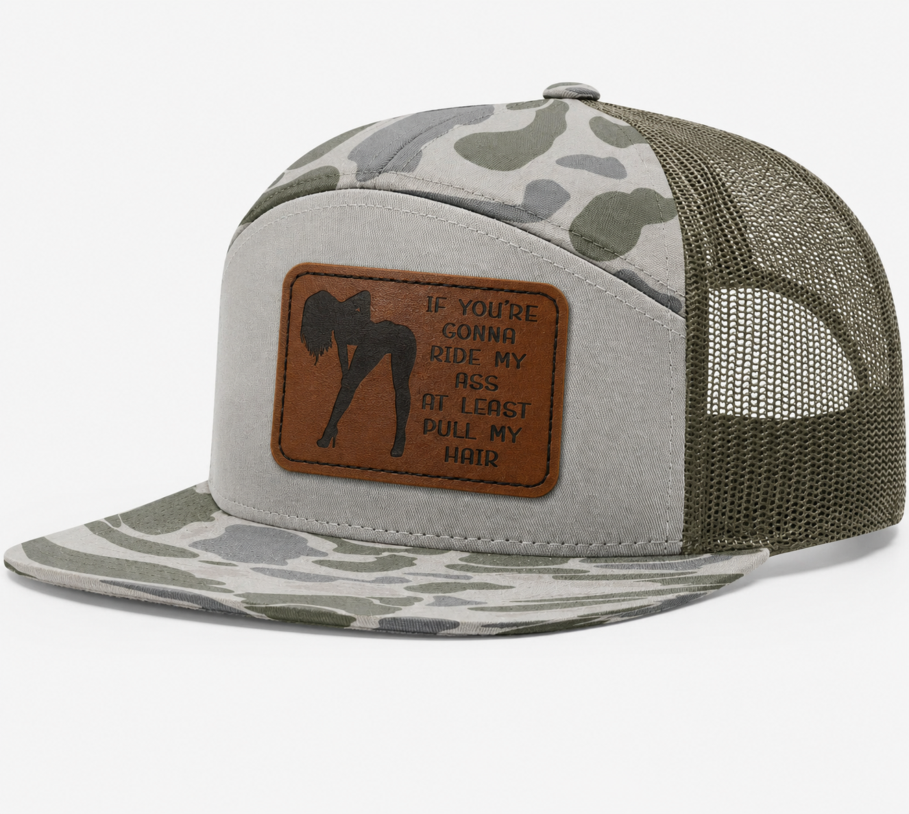 Ride My Ass, Pull My Hair Leather Patch Hat