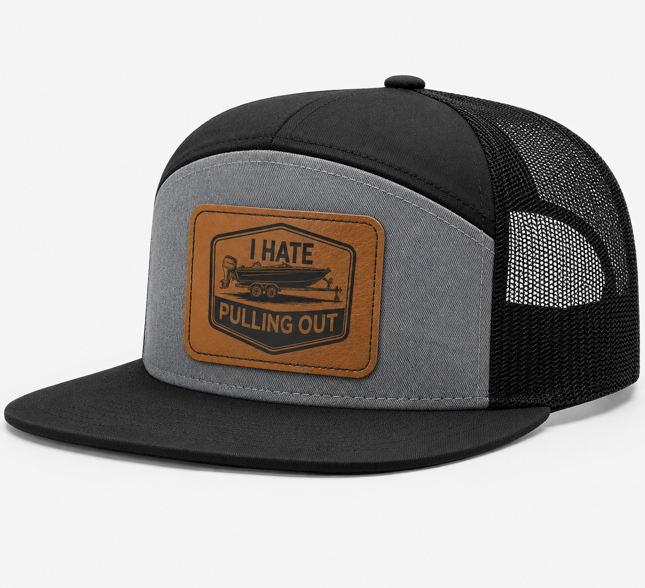 I Hate Pulling Out Leather Patch Hat