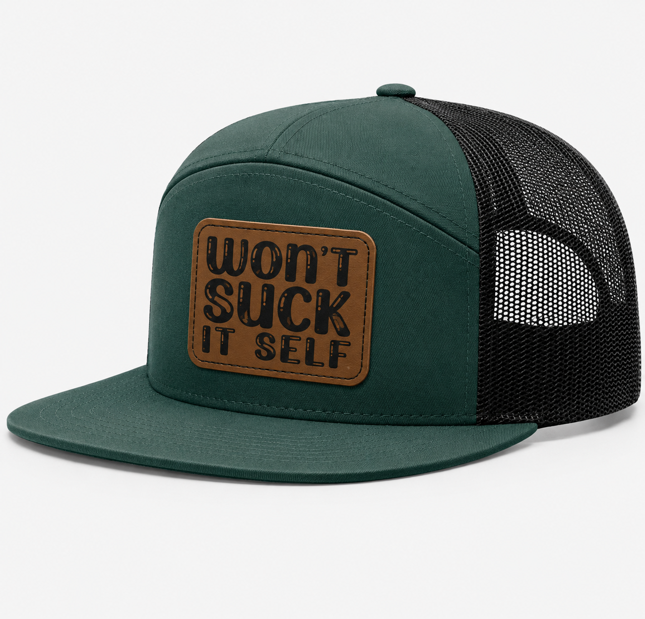 Wont Suck Itself Leather Patch Hat