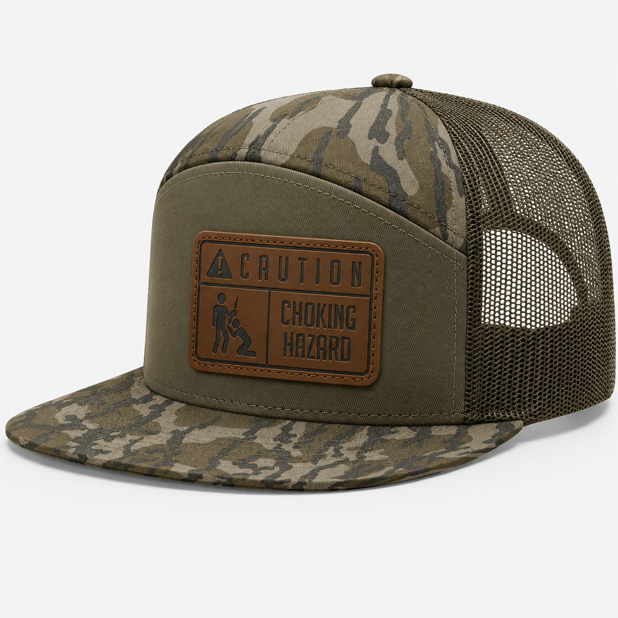 Caution Choking Hazard Leather Patch Hat