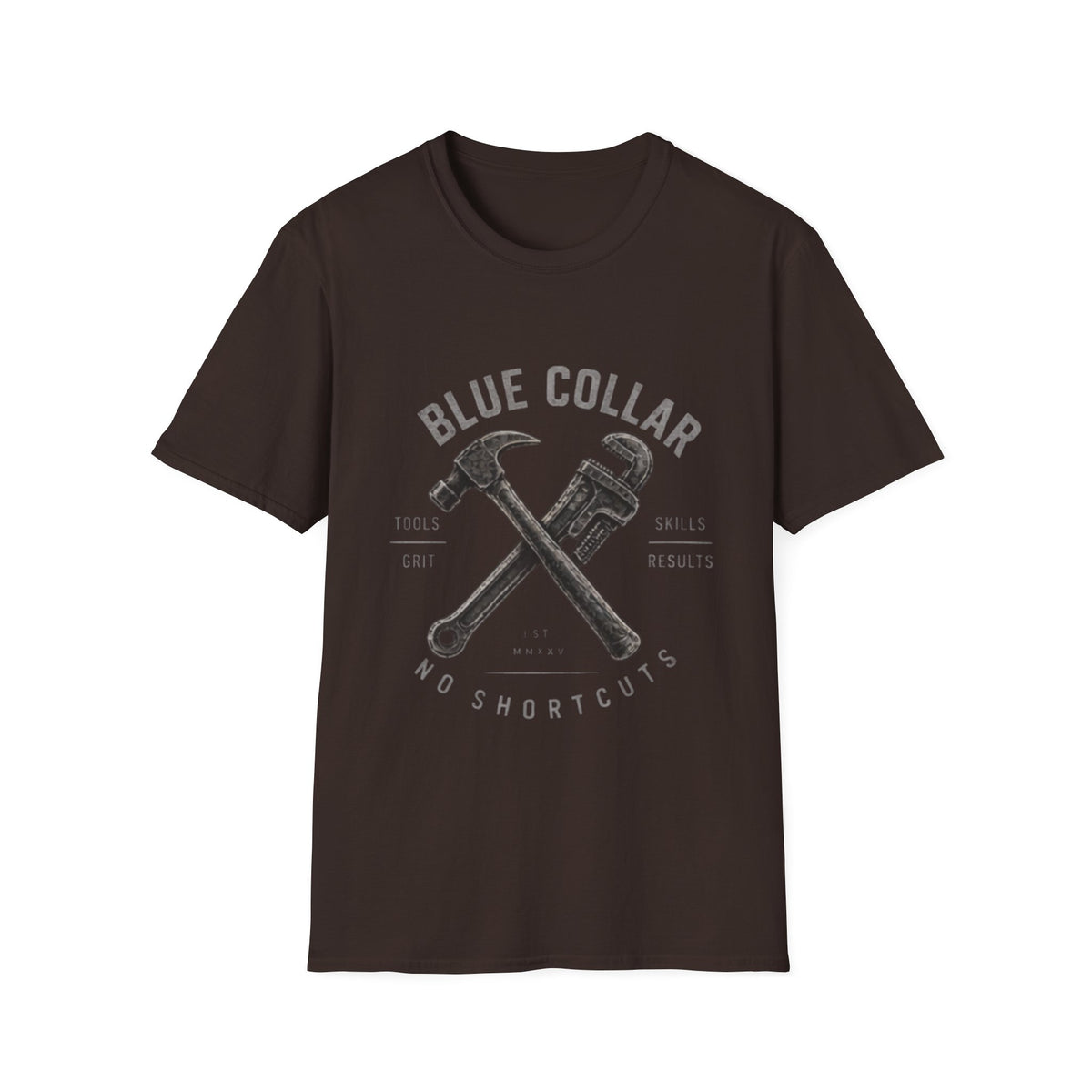 Blue Collar No Shortcuts - T-Shirt