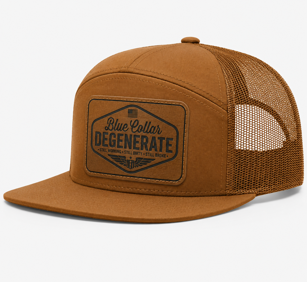Blue Collar Degenerate Leather Patch Hat