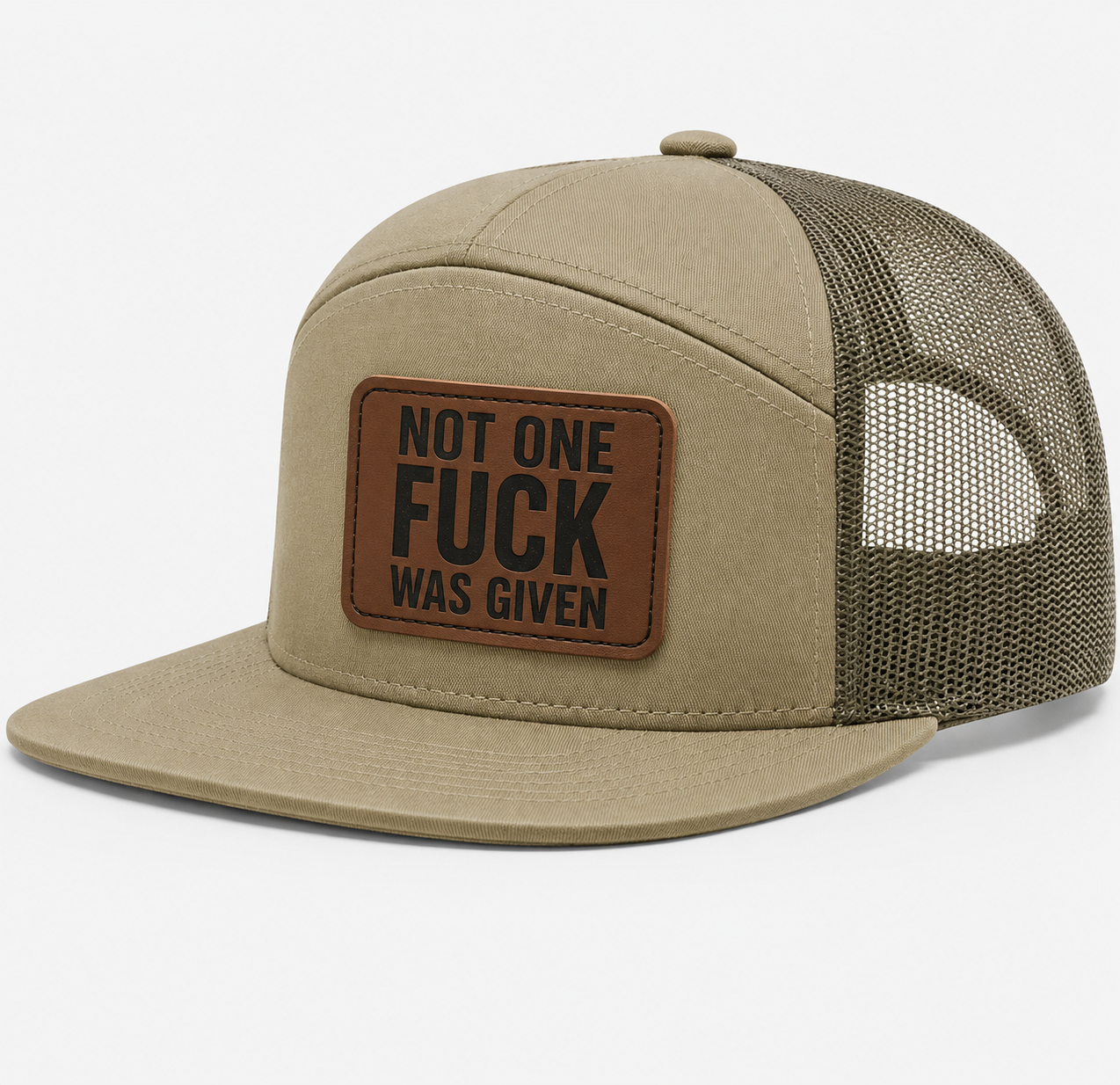Not One Fuck Was Given Leather Patch Hat