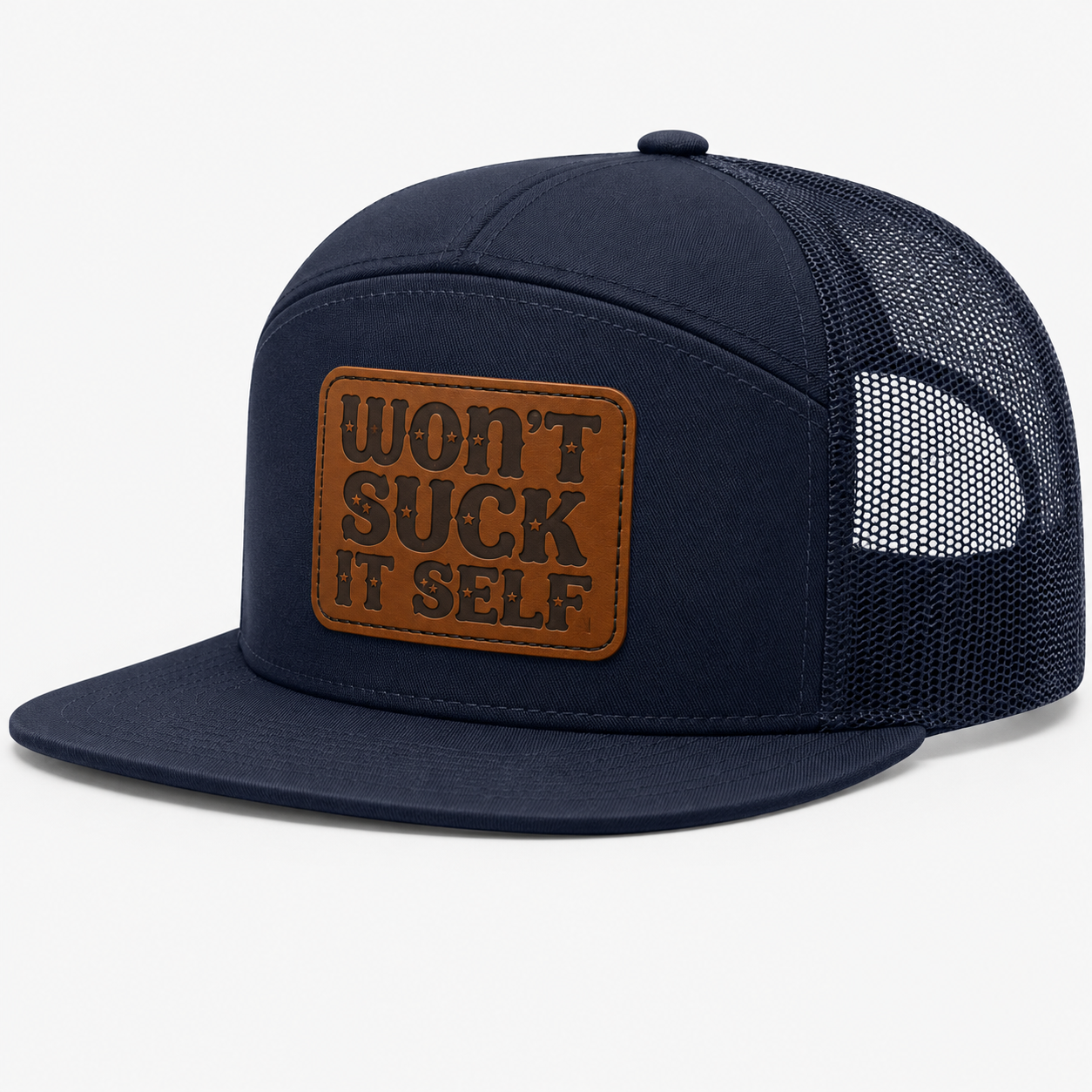 Wont Suck Itself Leather Patch Hat