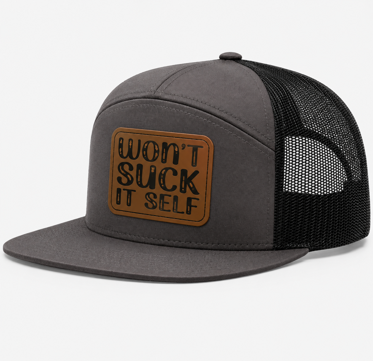 Wont Suck Itself Leather Patch Hat