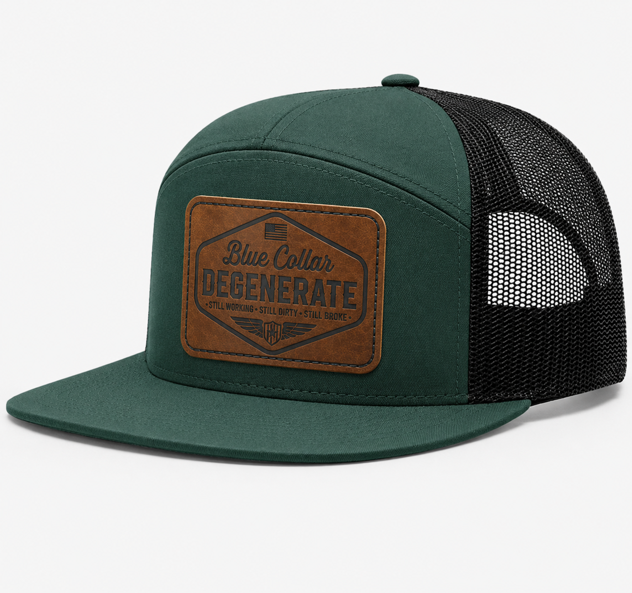 Blue Collar Degenerate Leather Patch Hat