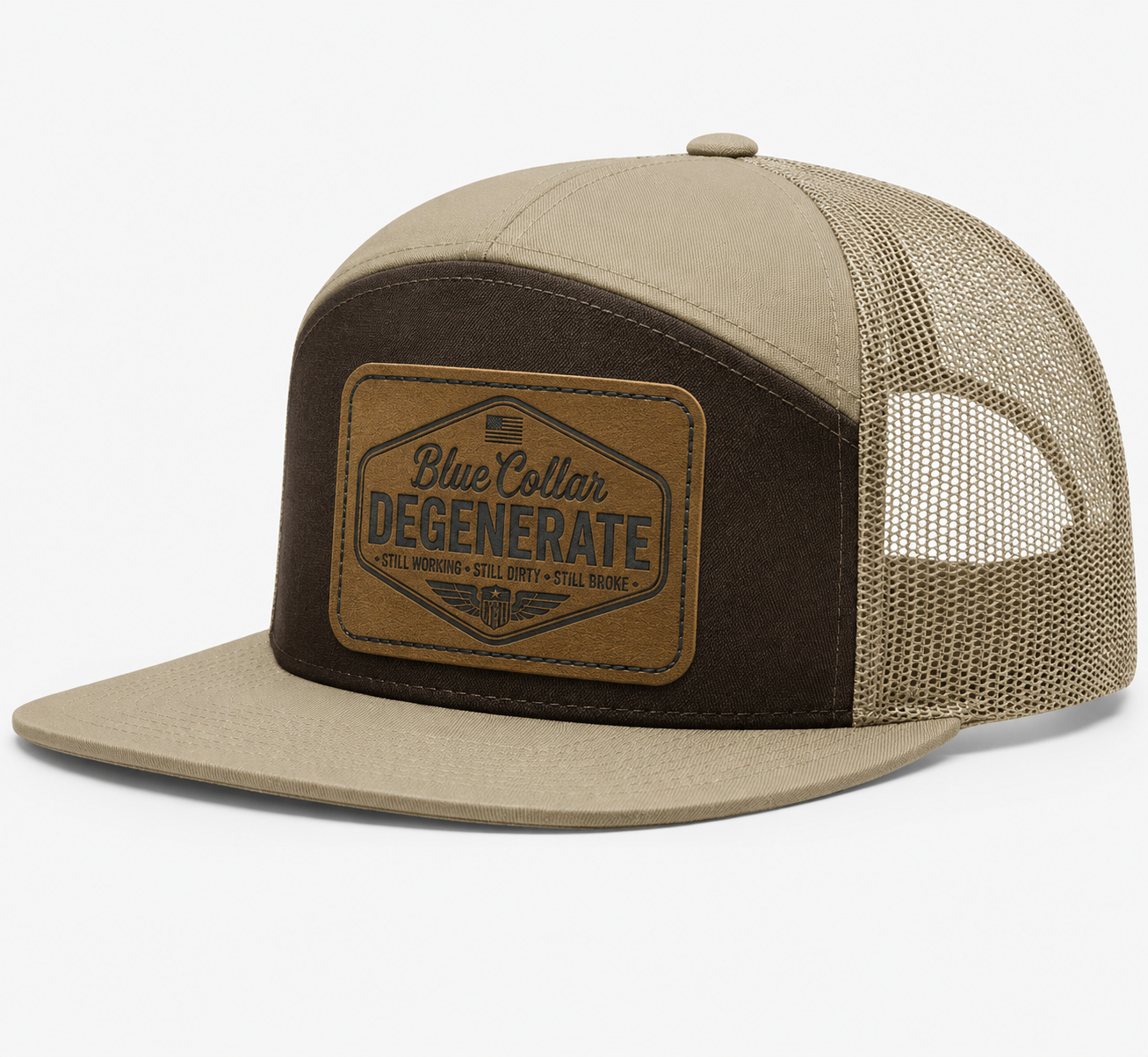 Blue Collar Degenerate Leather Patch Hat