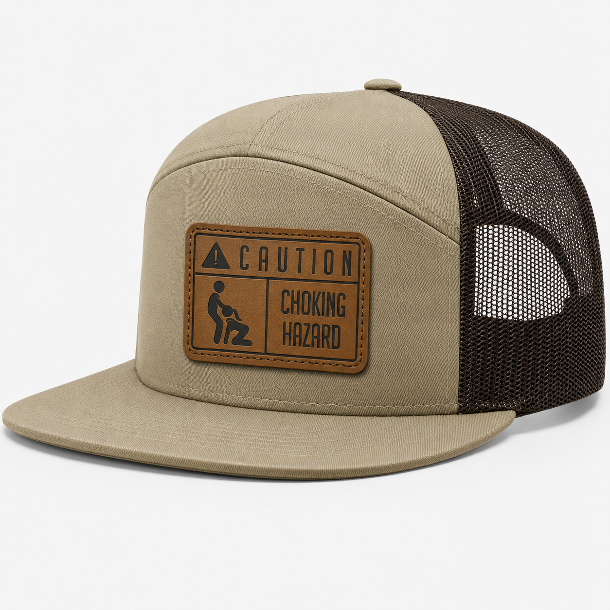 Caution Choking Hazard Leather Patch Hat