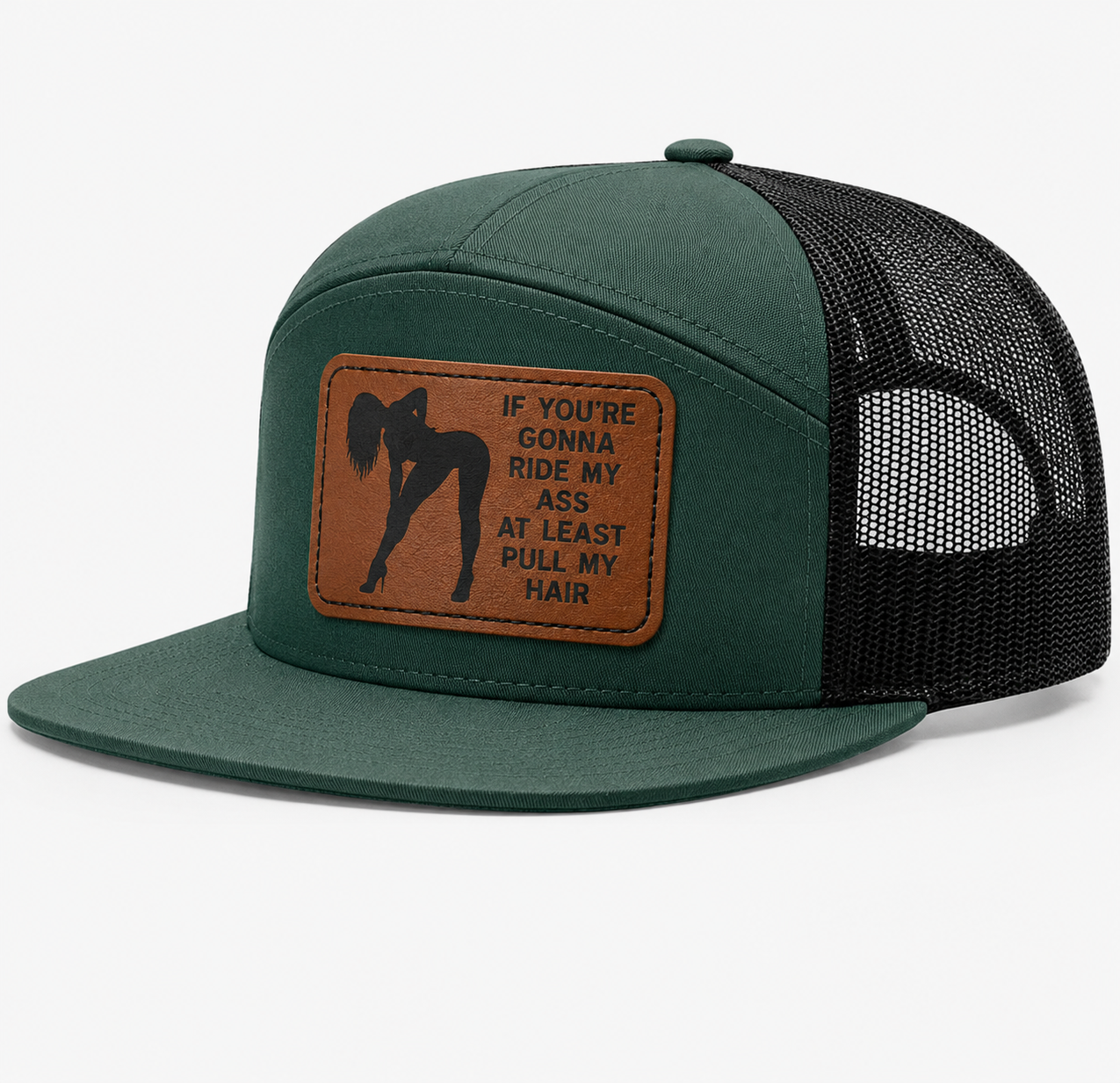 Ride My Ass, Pull My Hair Leather Patch Hat