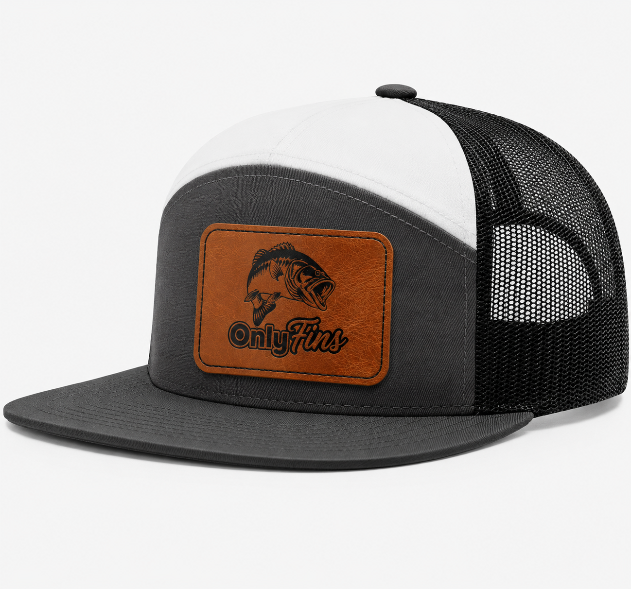 Only Fins Leather Patch Hat