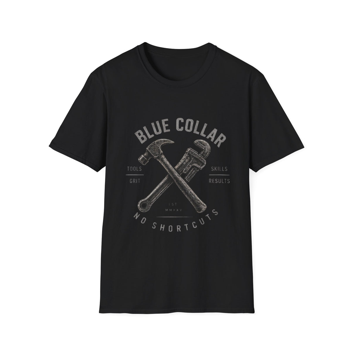 Blue Collar No Shortcuts - T-Shirt
