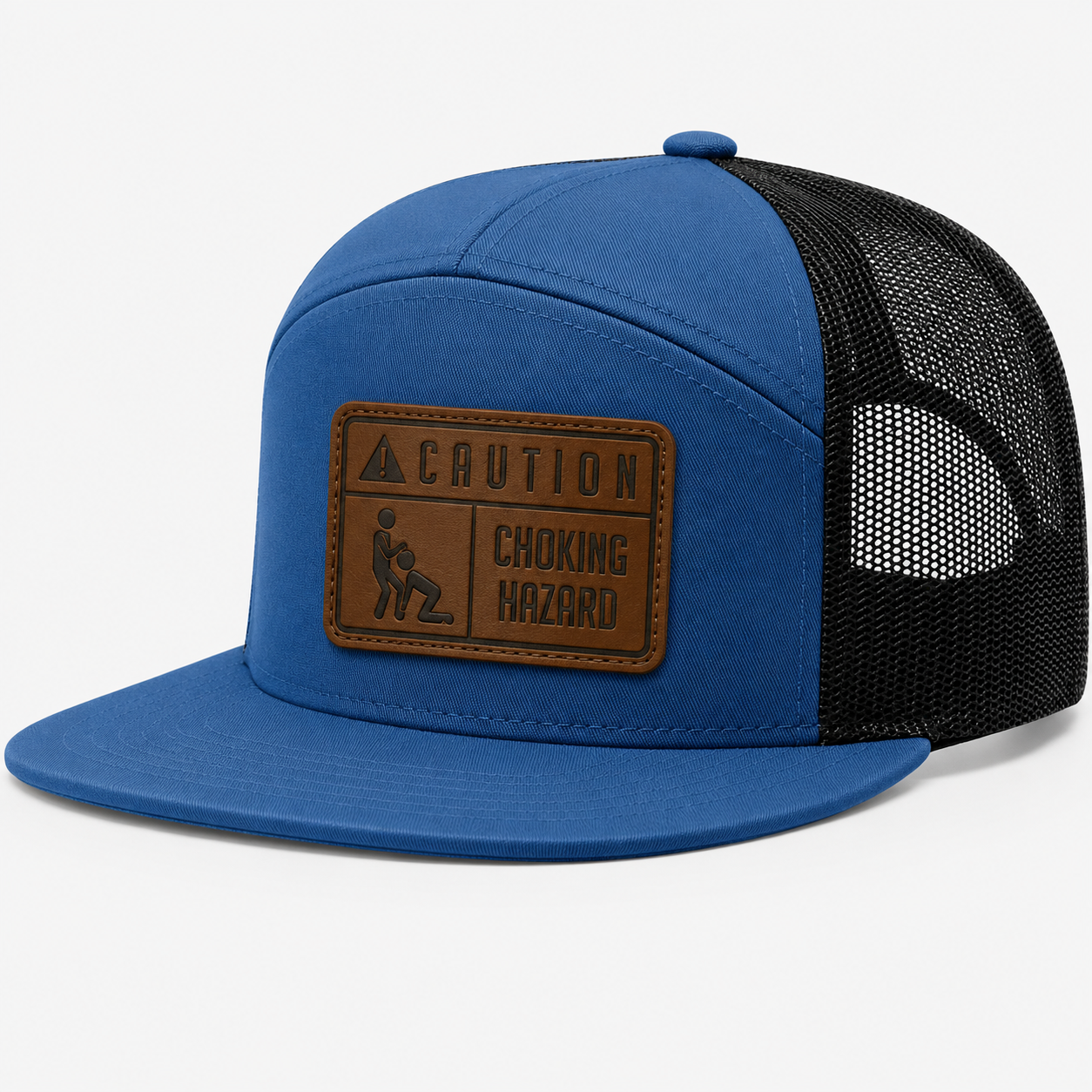 Caution Choking Hazard Leather Patch Hat