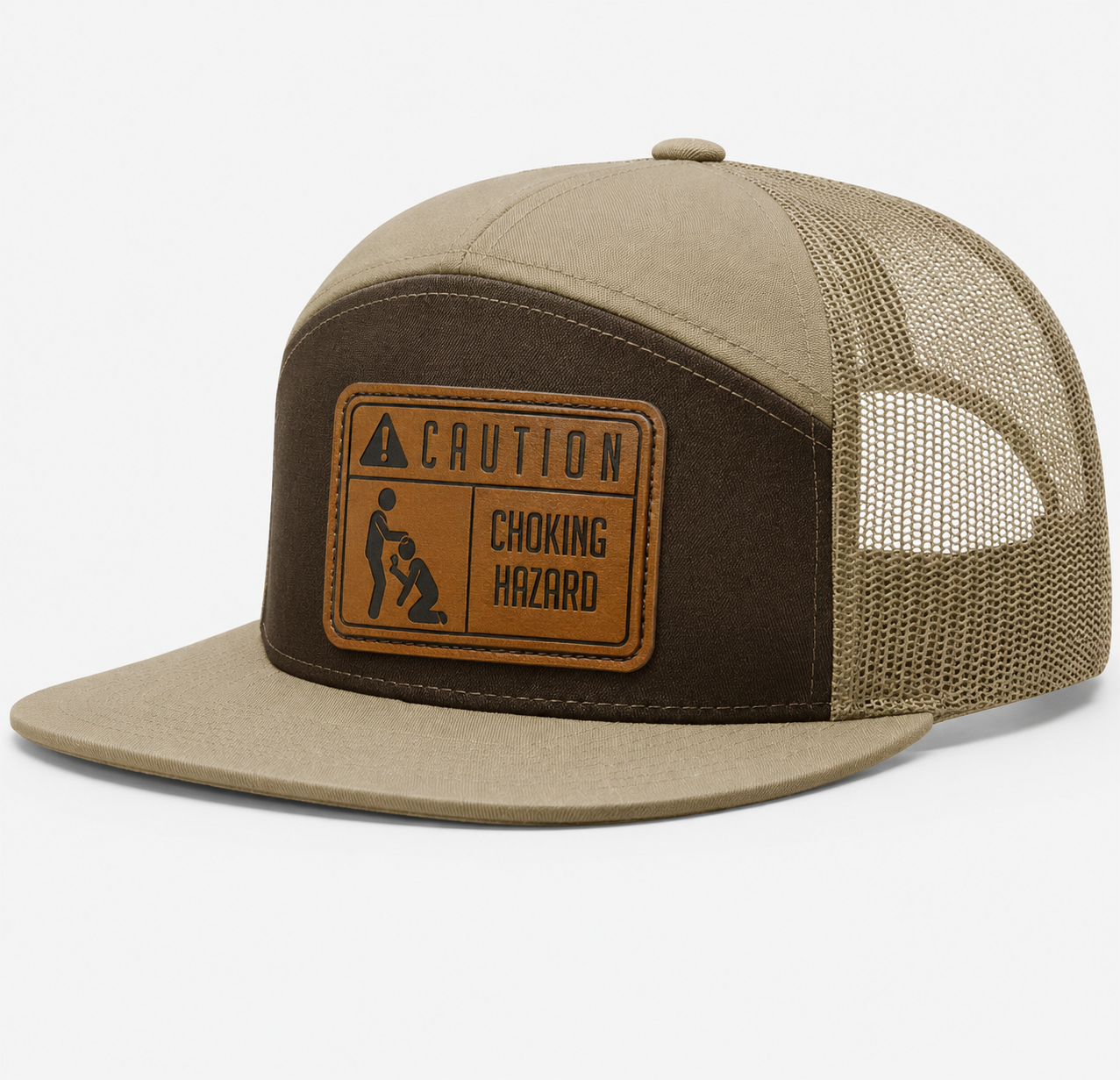 Caution Choking Hazard Leather Patch Hat