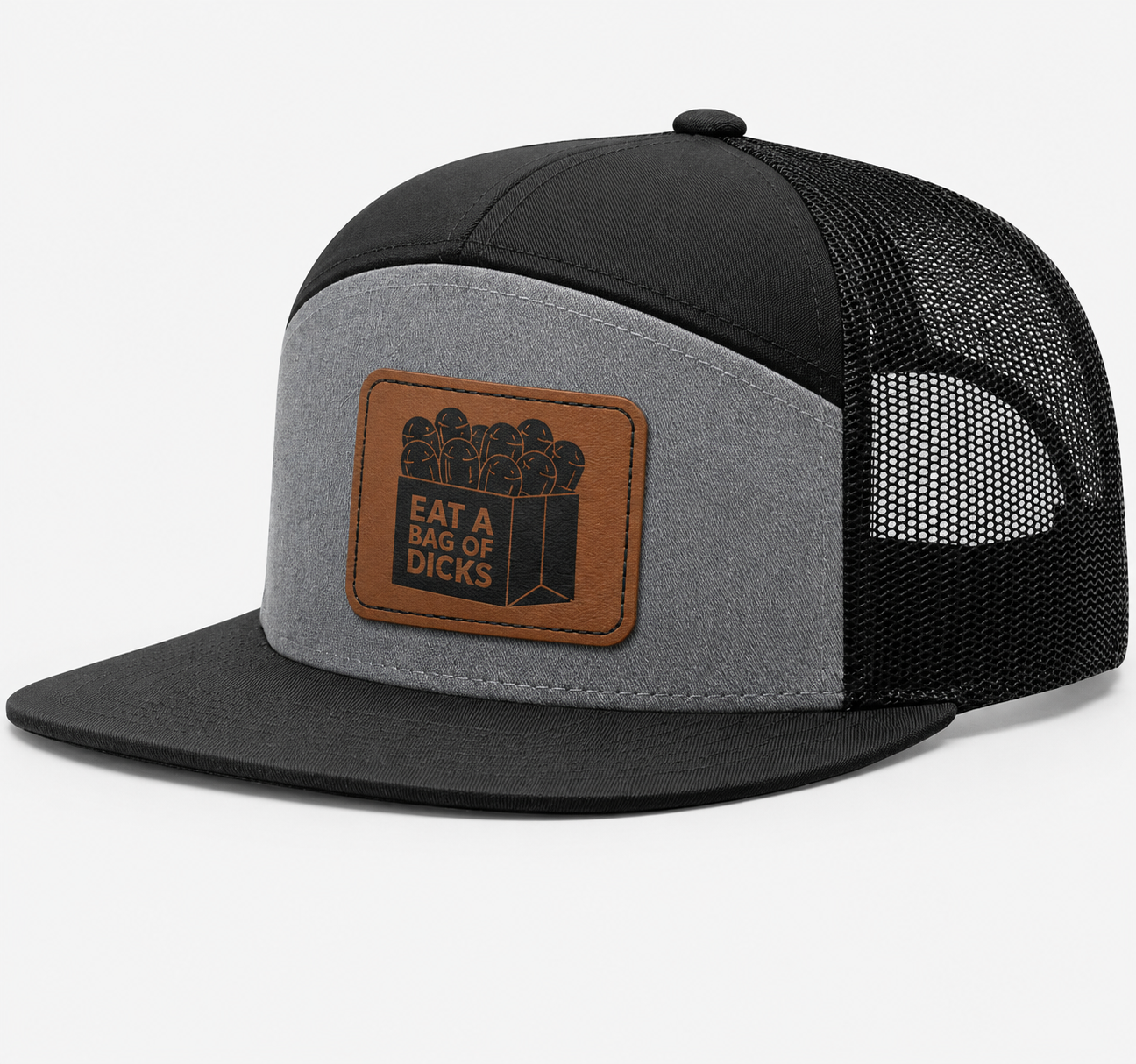 Eat A Bag Of Dicks Leather Patch Hat