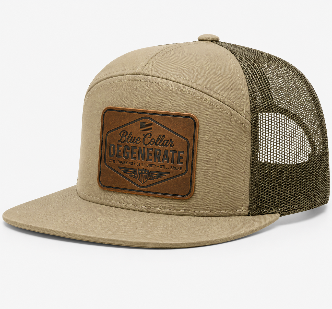Blue Collar Degenerate Leather Patch Hat