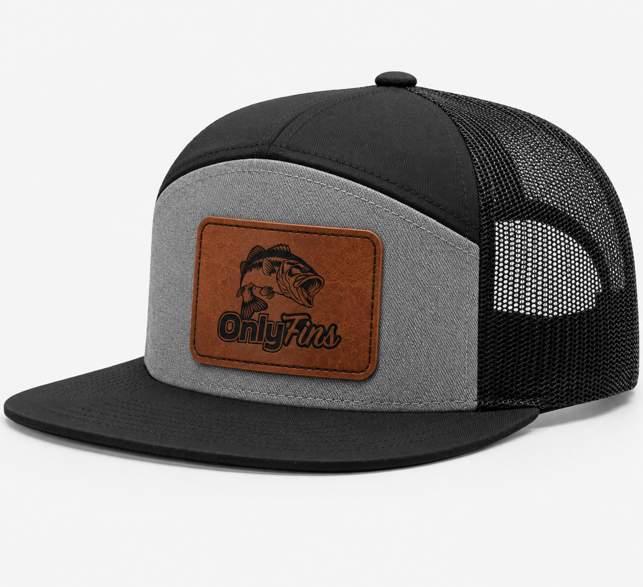 Only Fins Leather Patch Hat