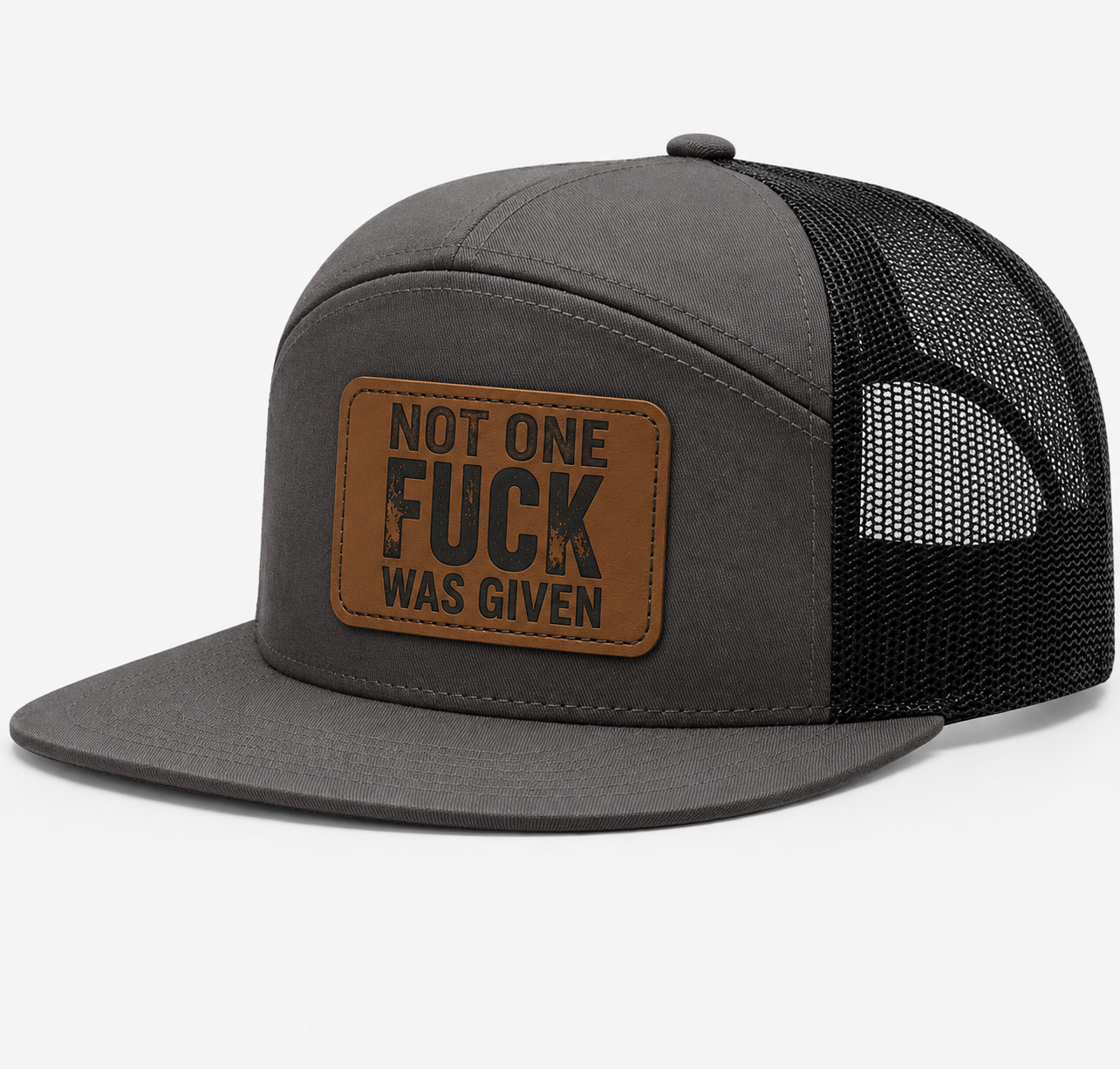 Not One Fuck Was Given Leather Patch Hat