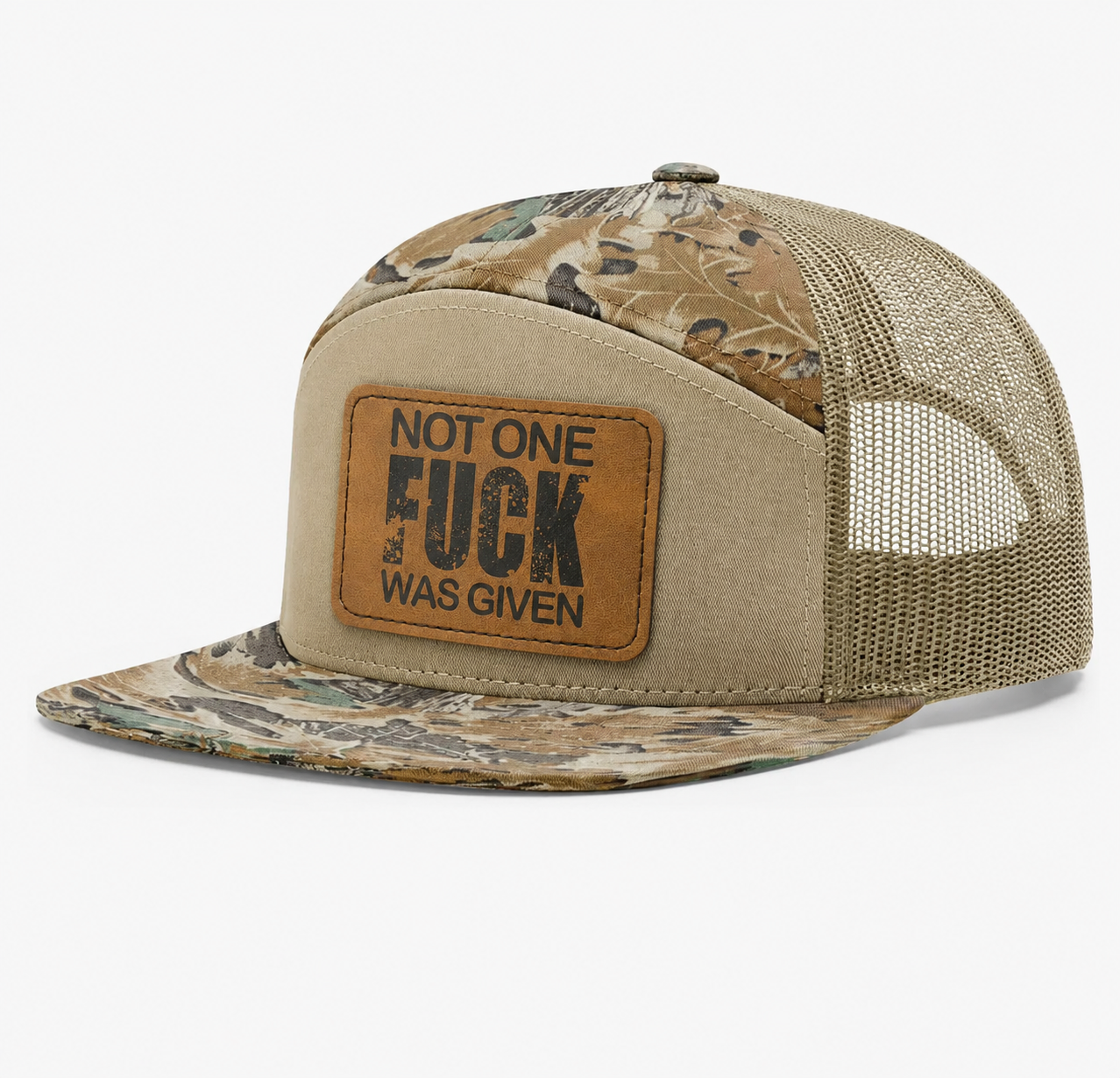 Not One Fuck Was Given Leather Patch Hat