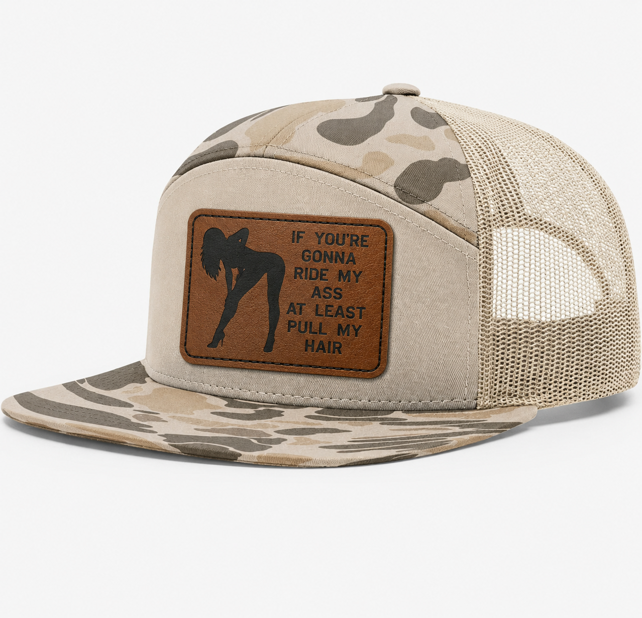 Ride My Ass, Pull My Hair Leather Patch Hat