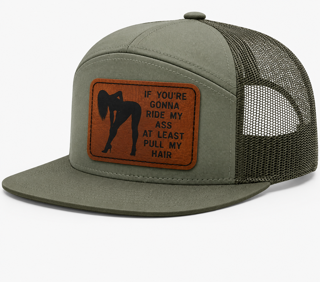 Ride My Ass, Pull My Hair Leather Patch Hat