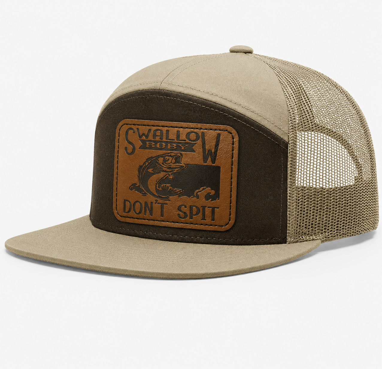 Swallow Baby Don't Spit Leather Patch Hat