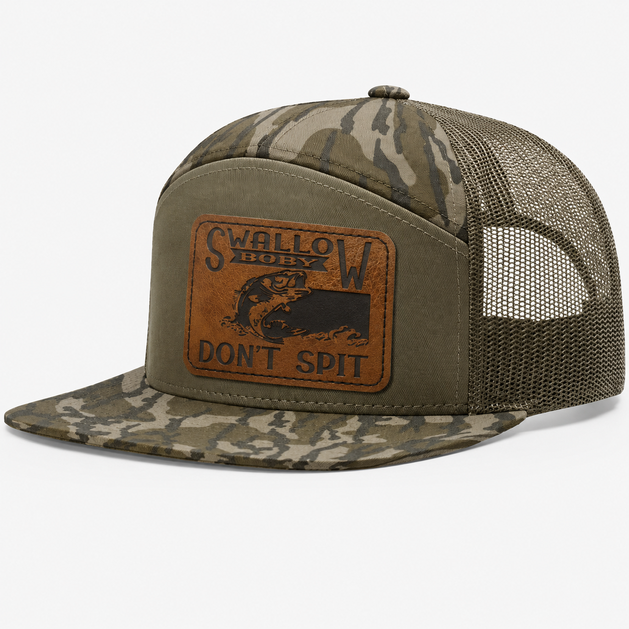Swallow Baby Don't Spit Leather Patch Hat