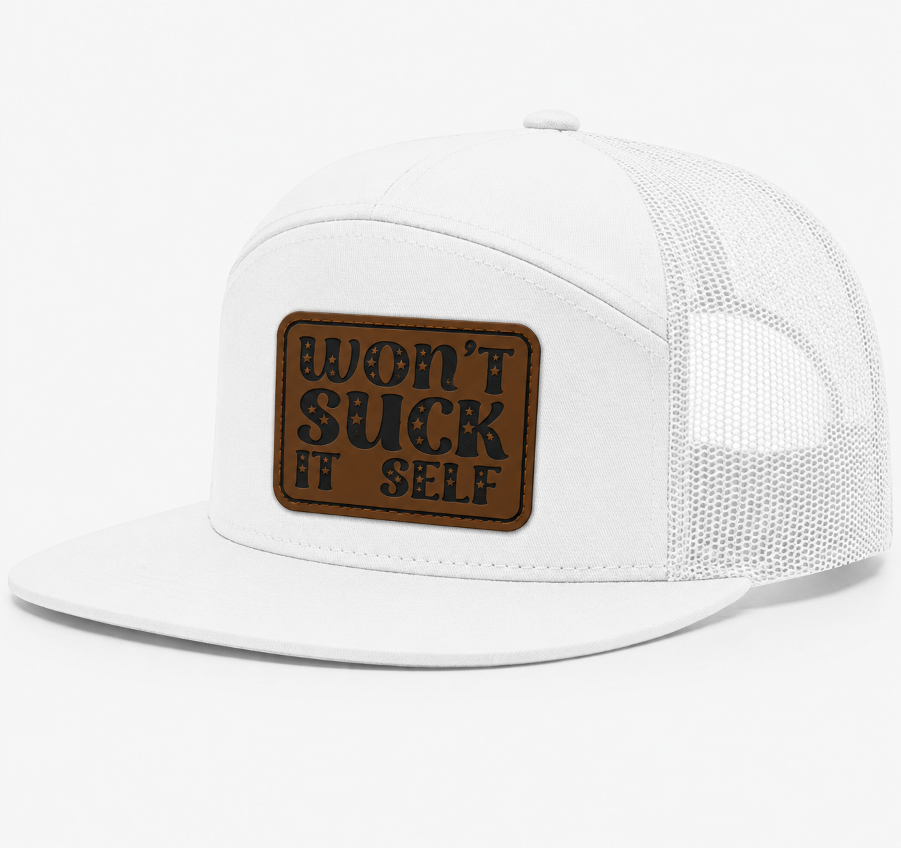 Wont Suck Itself Leather Patch Hat