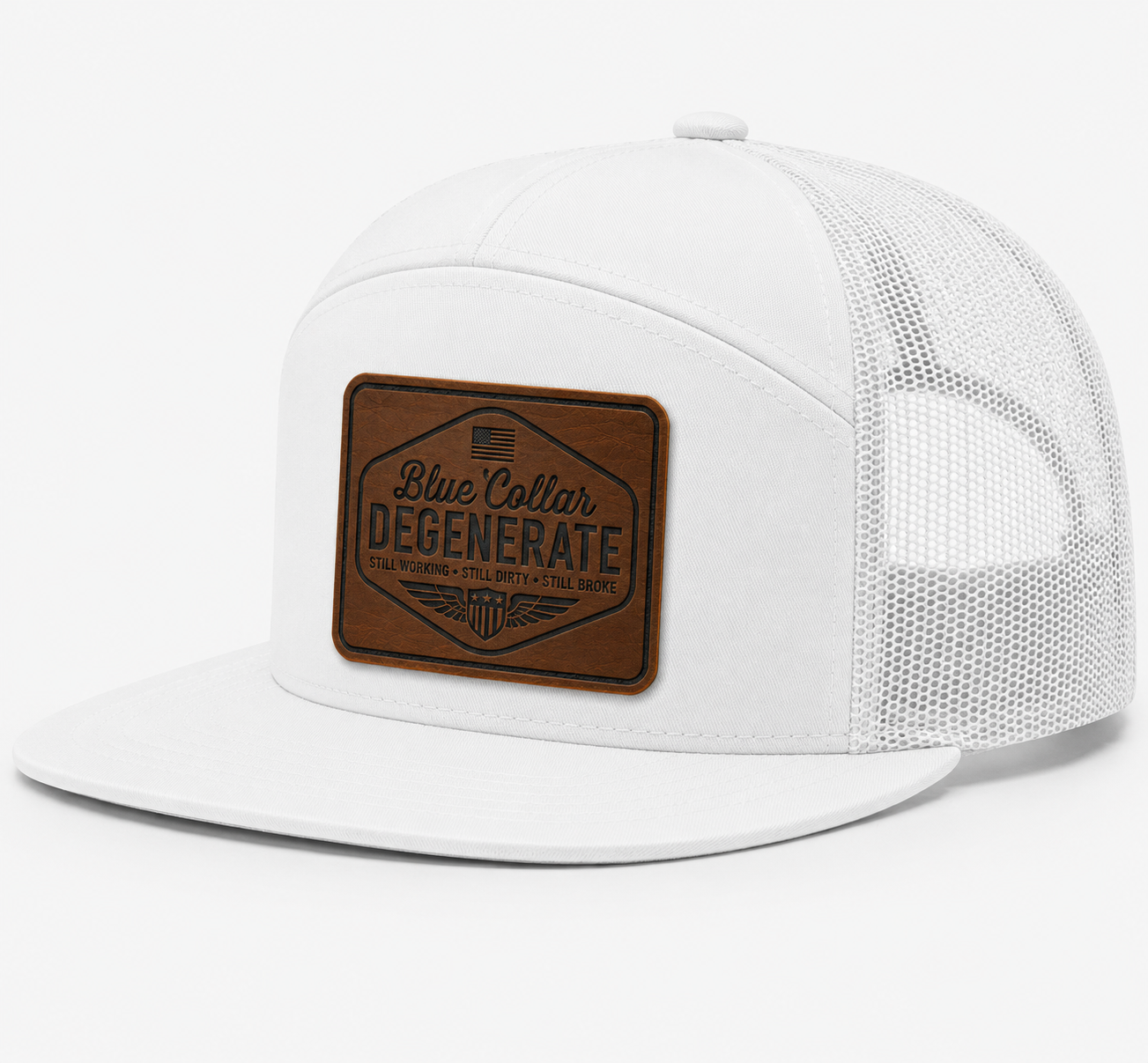 Blue Collar Degenerate Leather Patch Hat
