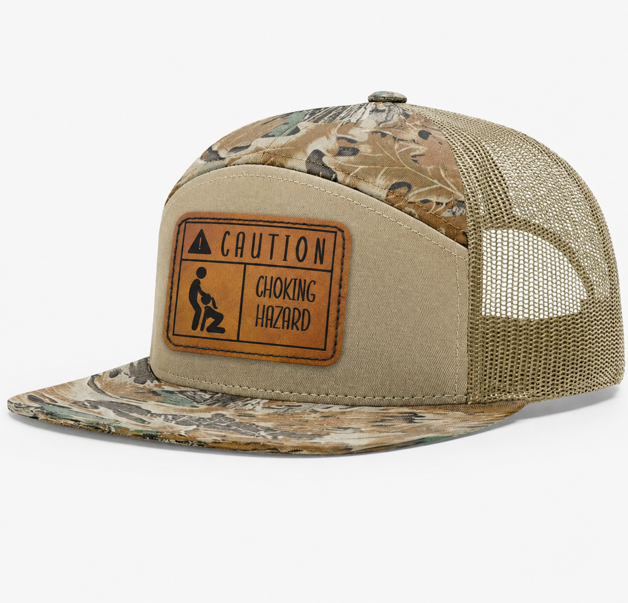 Caution Choking Hazard Leather Patch Hat