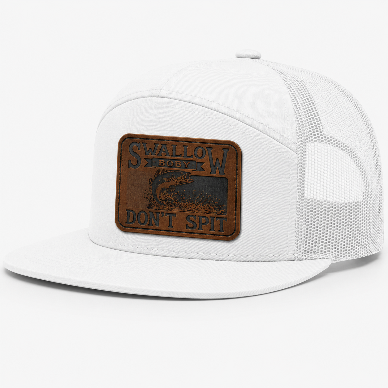 Swallow Baby Don't Spit Leather Patch Hat
