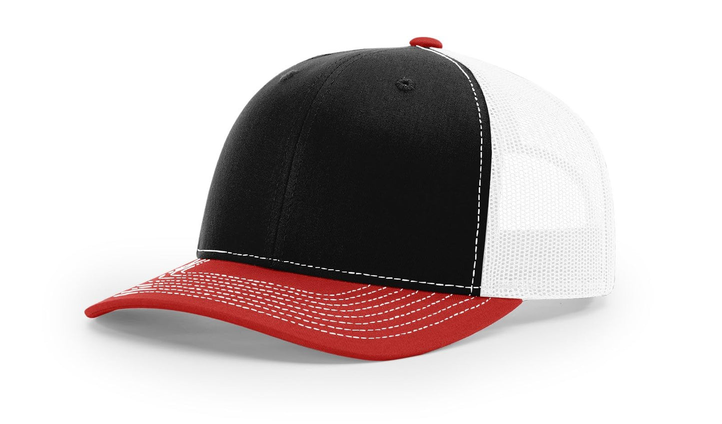 Richardson 112 Trucker Hat - Premium Blank Baseball Cap, Adjustable Snapback Hat - Structured Six Panel Richardson Blank Hats